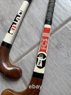 2x Vintage Field Hockey Sticks IX Asian Games FCS New Delhi 1982 15 g6