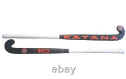 36.5 Light Weight Low Bow Katana Ikko Field Hockey Stick, 90% Carbon Slim Shaft