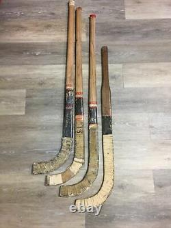 4 Vintage Wood Rink Hockey Sticks Sports RENO INTERNATIONAL SKATE Sonny Winburn