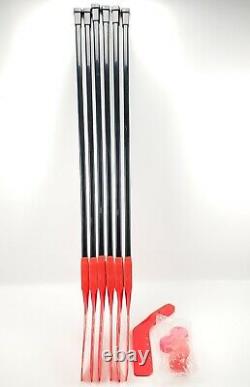 6 Orange Cosom Power Shaft 47 in Hockey Stick With 2 Puck & 2 Ball 1 Extra Blade