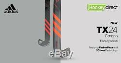 Adidas TX24 carbon hockey stick Outdoor Field size 36.5,37.5 with free Bag/Grip