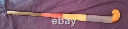 Antique Wood Field Hockey Stick Vintage Red White Blue Wrapped