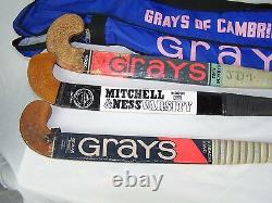 Bundle 3 Field Hockey Sticks + Carry Case Gray's of Cambridge Karachi Hook Club