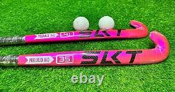 Field Hockey Stick Duo With Ball (pink Colour) Size 37.5 Skt