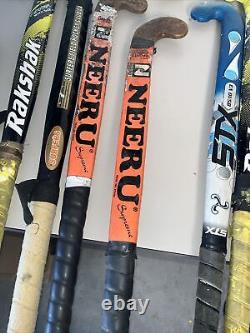 Lot 7 Field Hockey Sticks 5 Balls, Bag, Tape, Shin Guards