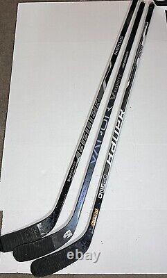 Lot Of 3 Left Handed Bauer Hockey Sticks One20 Nexus400 Vapor Velocity