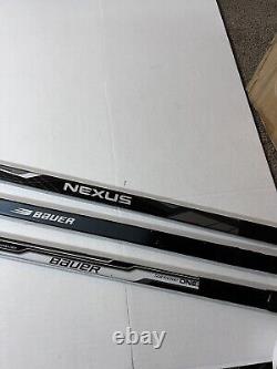 Lot Of 3 Left Handed Bauer Hockey Sticks One20 Nexus400 Vapor Velocity