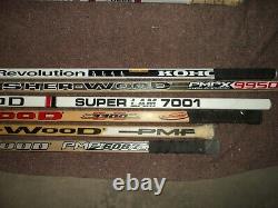 Lot of 12 Vintage Wooden Hockey Sticks