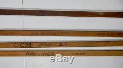 Lot of 5 Vintage Wooden Hockey Sticks Northland CCM Hull Rawlings St Louis Blues