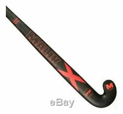 MALIK Field Hockey Stick Heat X-Treme Design Aramid Black and Red 36.5 Inch