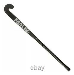 MALIK Field Hockey Stick Platinum Carbon-tech 90% Carbon(Black/Silver, 37.5)