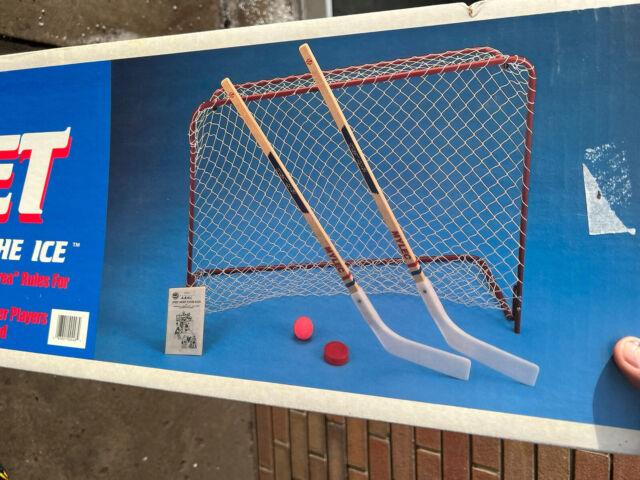 Mylec Vintage Goal Set Street Hockey 2 Sticks One Puc Net Goalie Practice Rare