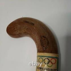 RARE Indian Team Field Hockey Stick Vintage 1956 Olympics Signed