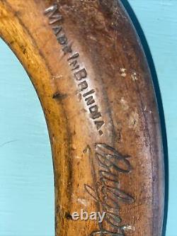 Rare BULGER 1907 Field Hockey Stick Diamond Ring Pass Leather Wooden