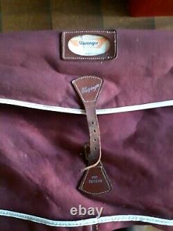 Slazenger field hockey bag shin guards and mulberry head stick 1950s