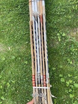 VINTAGE Set of 6 Vintage Wooden Hockey Sticks canada KOHO CHIMO canadian pro