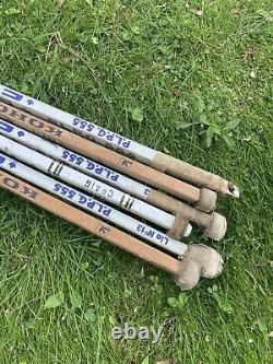 VINTAGE Set of 6 Vintage Wooden Hockey Sticks canada KOHO CHIMO canadian pro