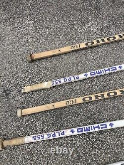 VINTAGE Set of 6 Vintage Wooden Hockey Sticks canada KOHO CHIMO canadian pro