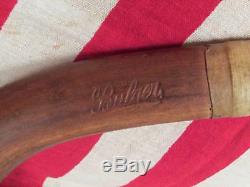 Vintage 1930s Bulger Wood Field Hockey Stick Junior Long Blade 30 Antique Nice